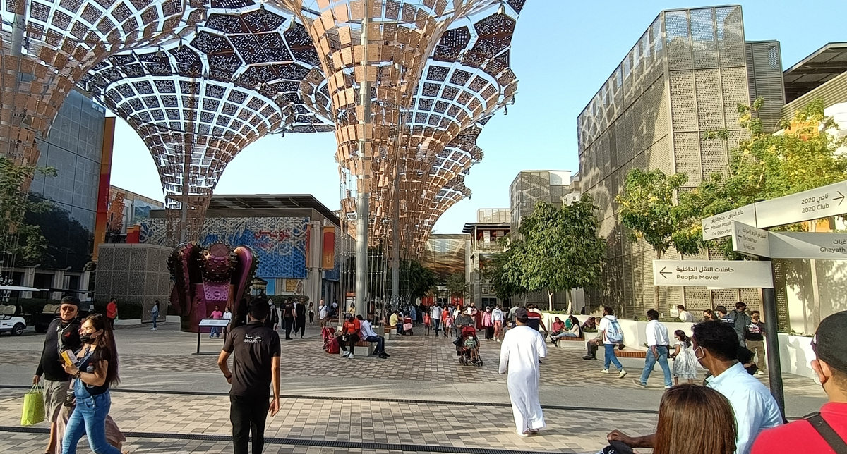 Street view from the Expo 2020 in Dubai.