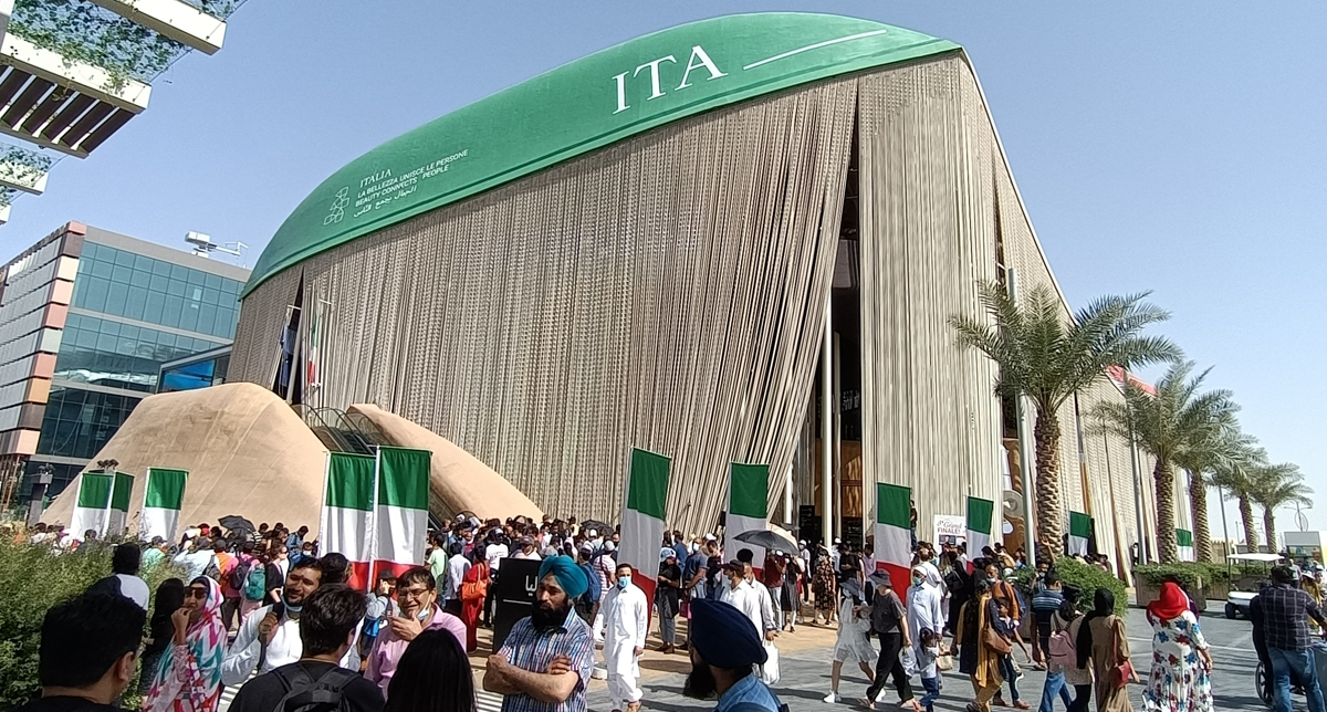 The Italian Pavilion at the Expo 2020 in Dubai.