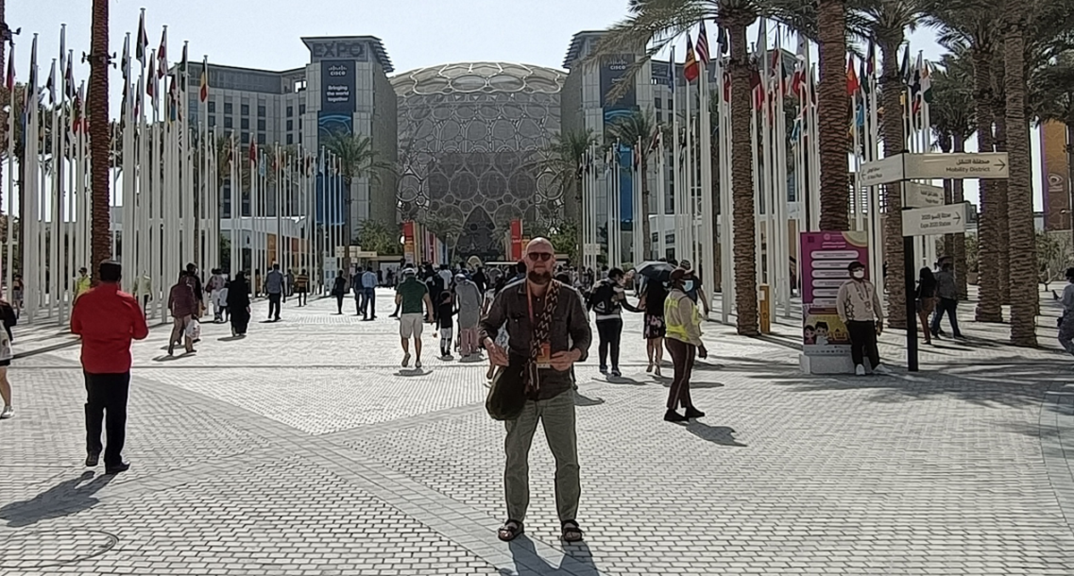 Stefan Junestrand at the Expo 2020 in Dubai.