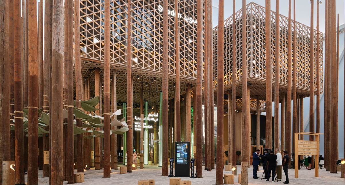 The Swedish Pavilion at the Expo 2020 in Dubai.